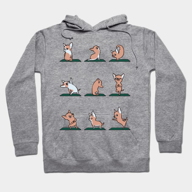 Chihuahua Yoga Hoodie by huebucket